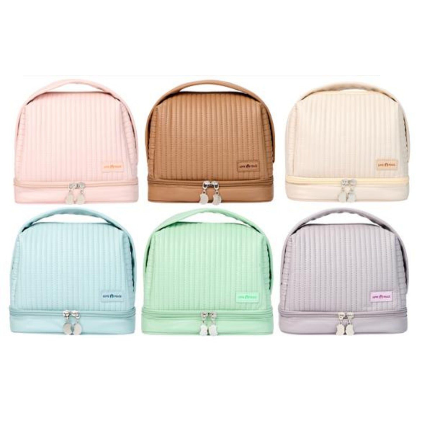 RH2227 Toast Cake Style Makeup Bag – PU Leather with Creamy Finish