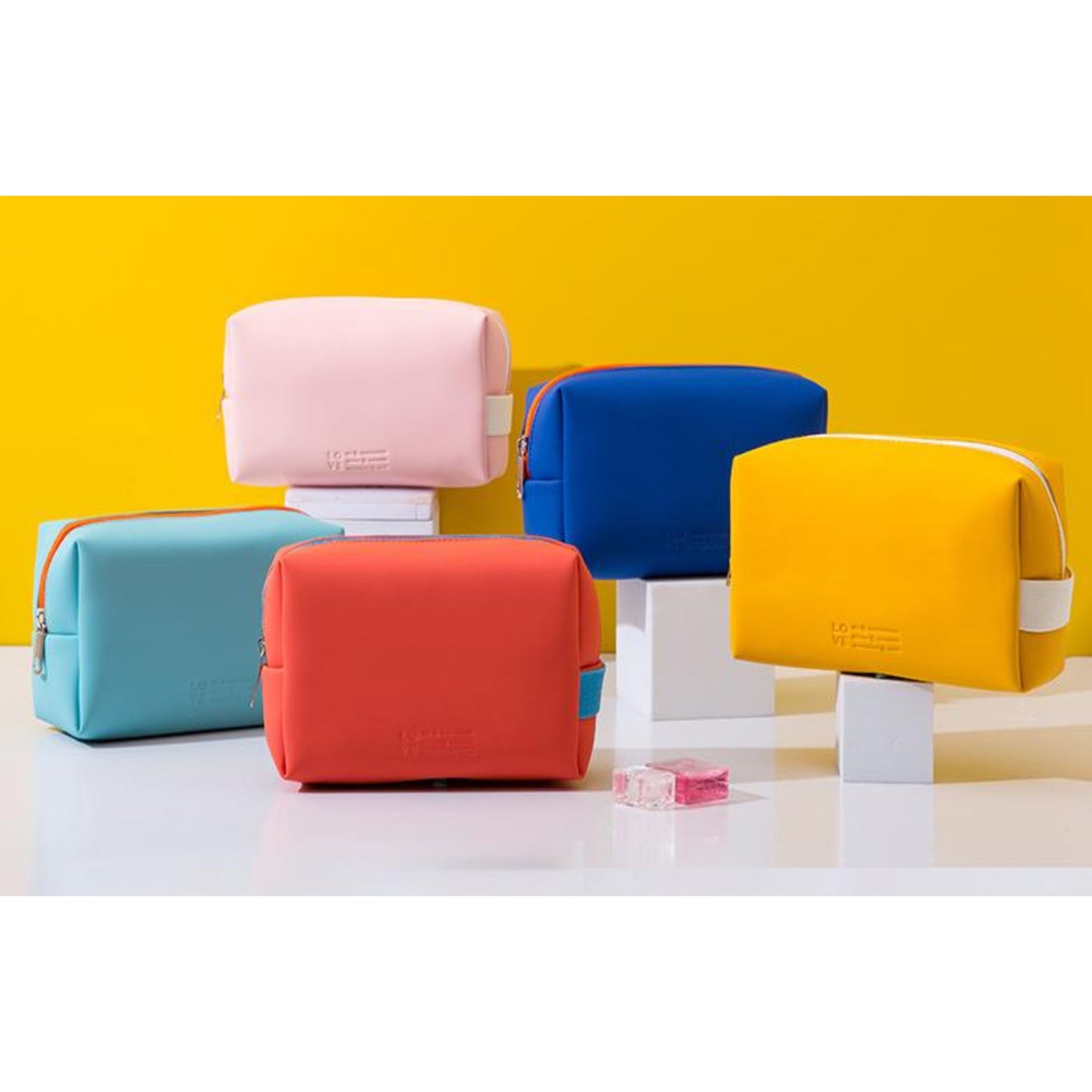 RH820 Heartbeat Octagon Cosmetic Bag – PU Travel Pouch