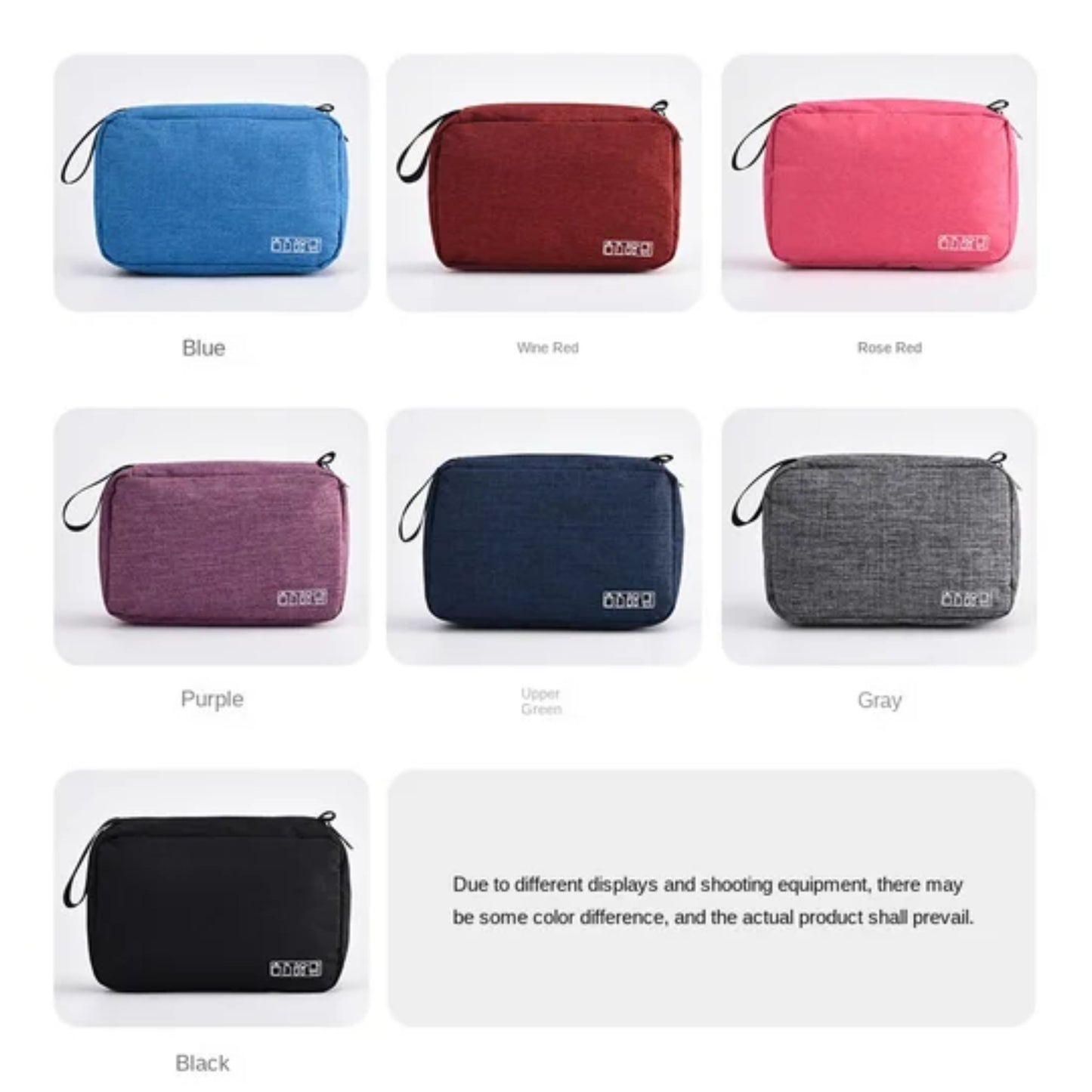 RH528 Cationic Letter Wash Bag – Polyester Travel Toiletry Organizer