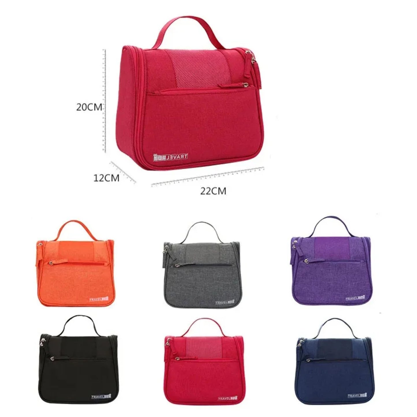 RH336 Cationic Toiletry Bag – 600D Polyester Travel Wash Organizer