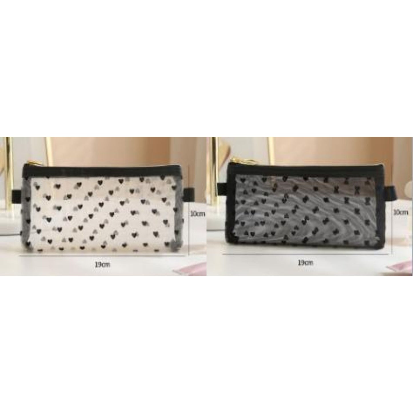 Heart Design Mesh Storage Bags - Model LG0028 & LG0027