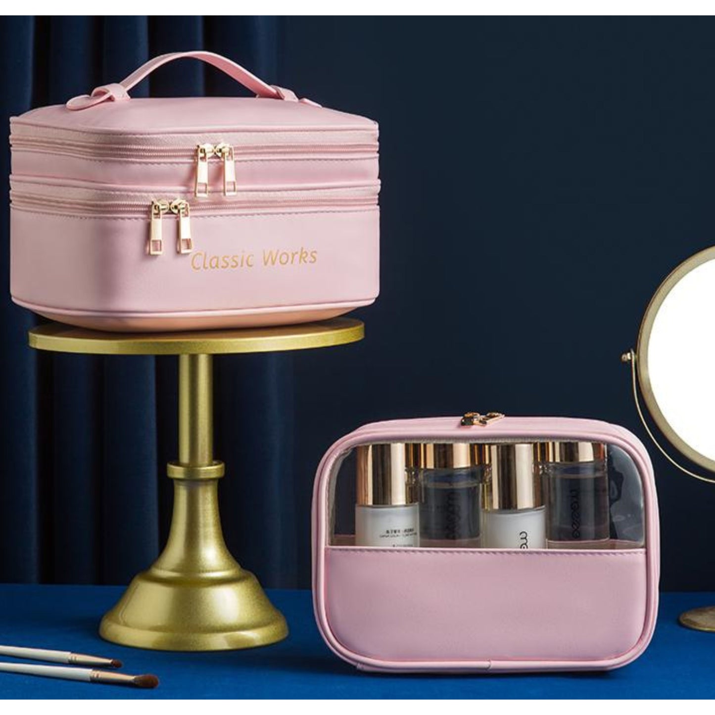 PU Makeup Bag 2-Piece Set - Model LG0013