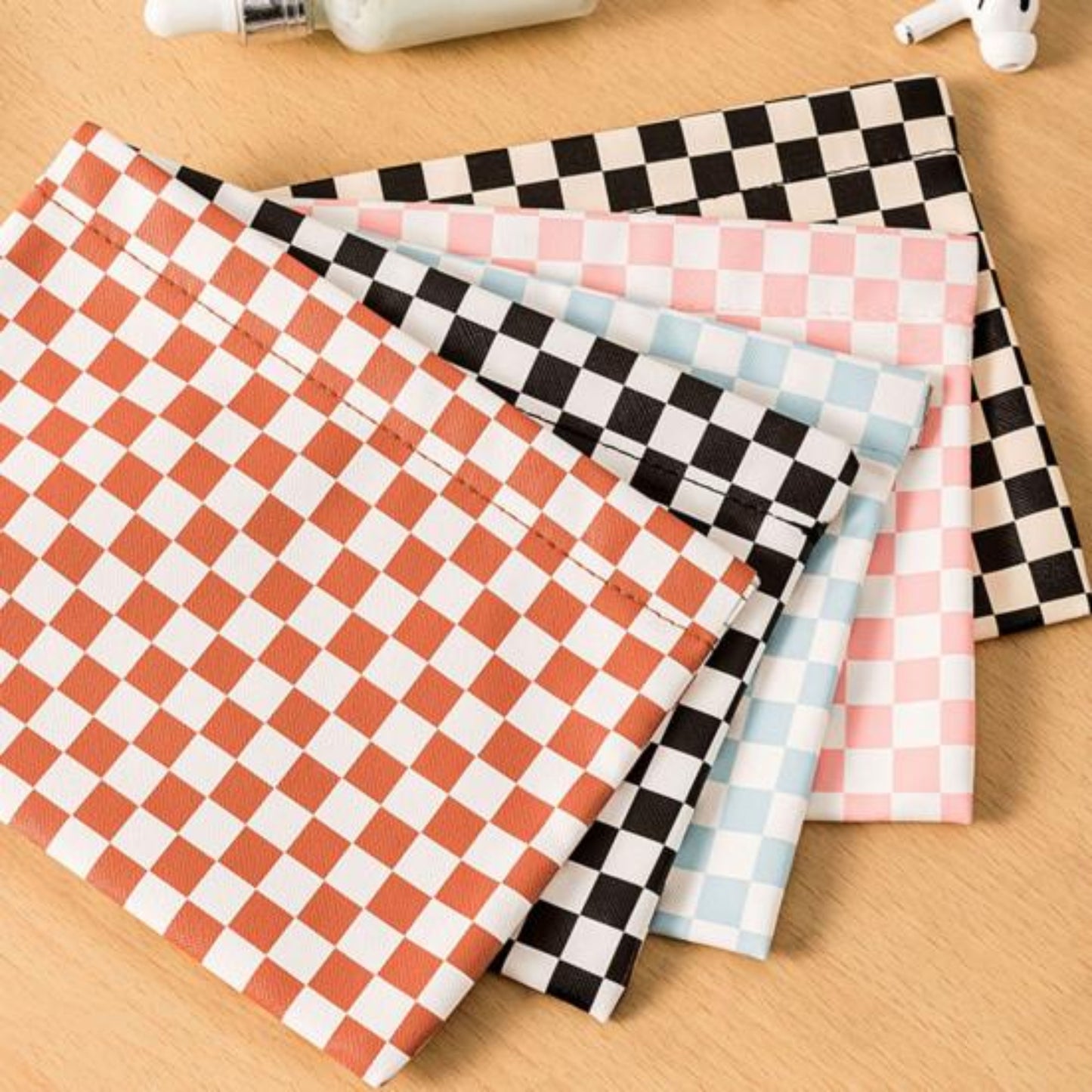 Checkered Mini Storage Pouches - Model LG0012 & LG0011