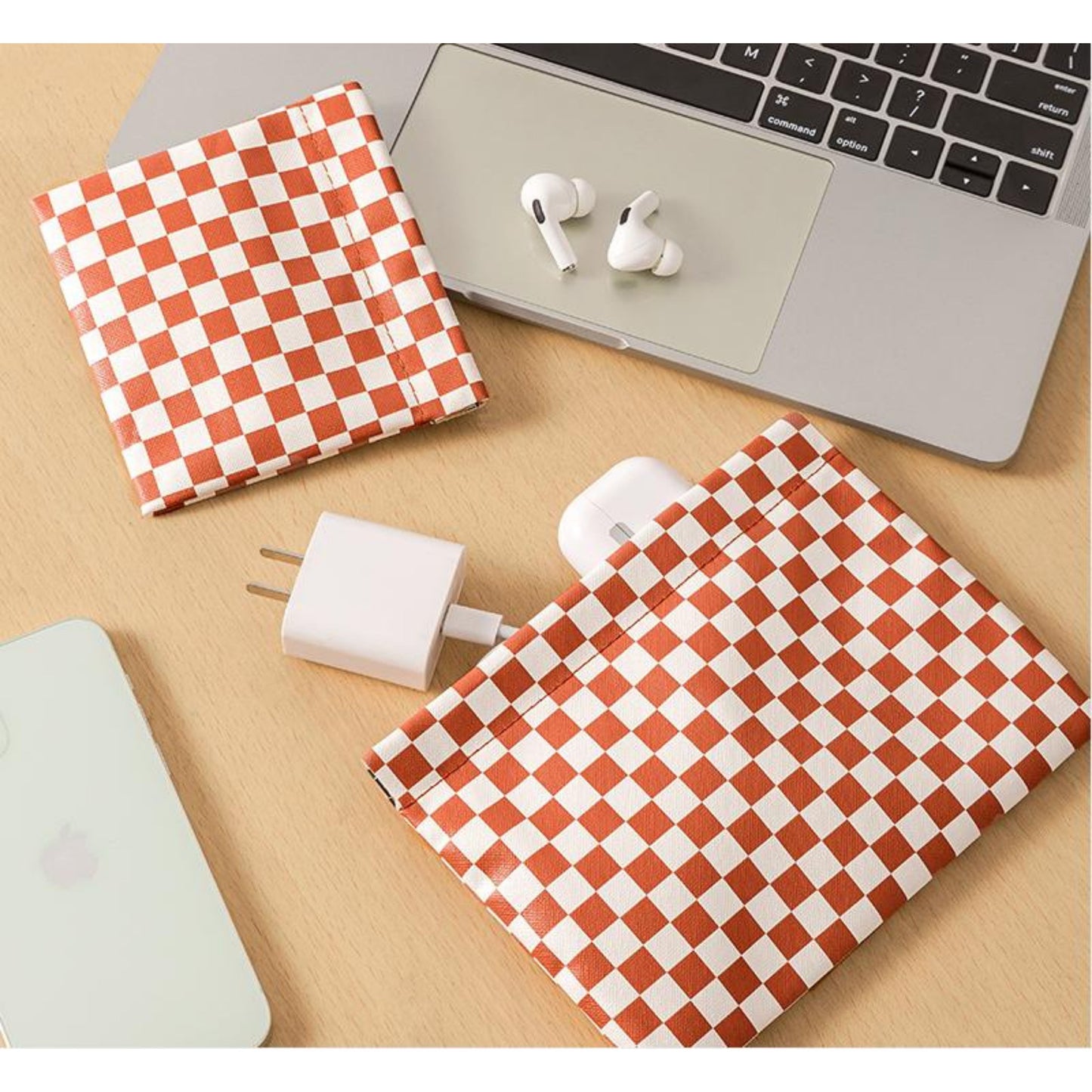 Checkered Mini Storage Pouches - Model LG0012 & LG0011