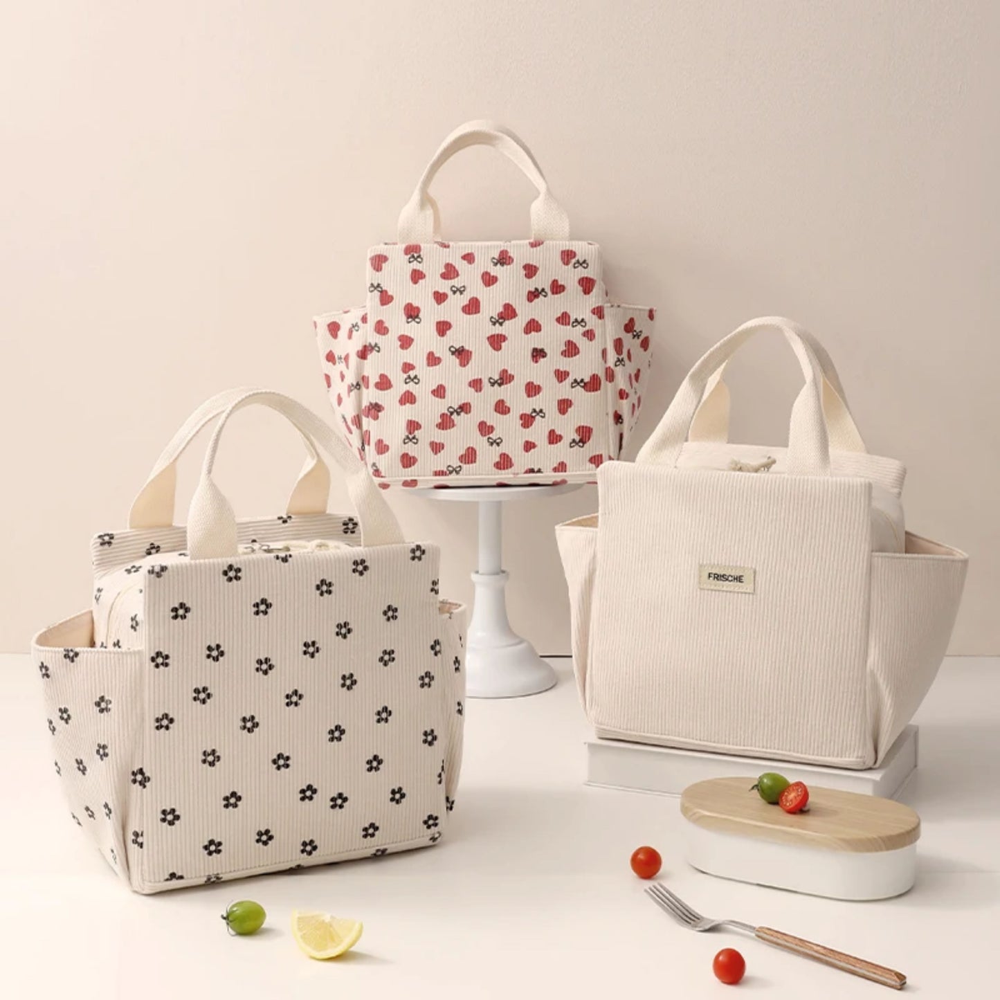Corduroy Square Lunch Bag - Model RH2470