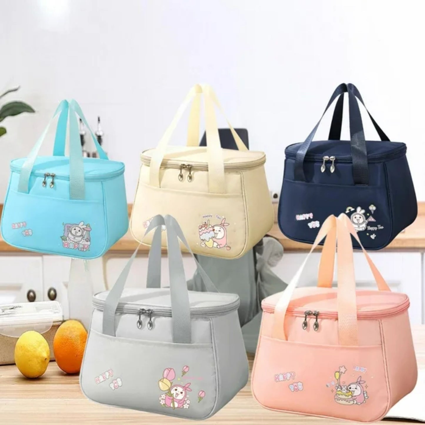 Vibrant Cartoon Large Flap Lunch Bag - Model RH2410