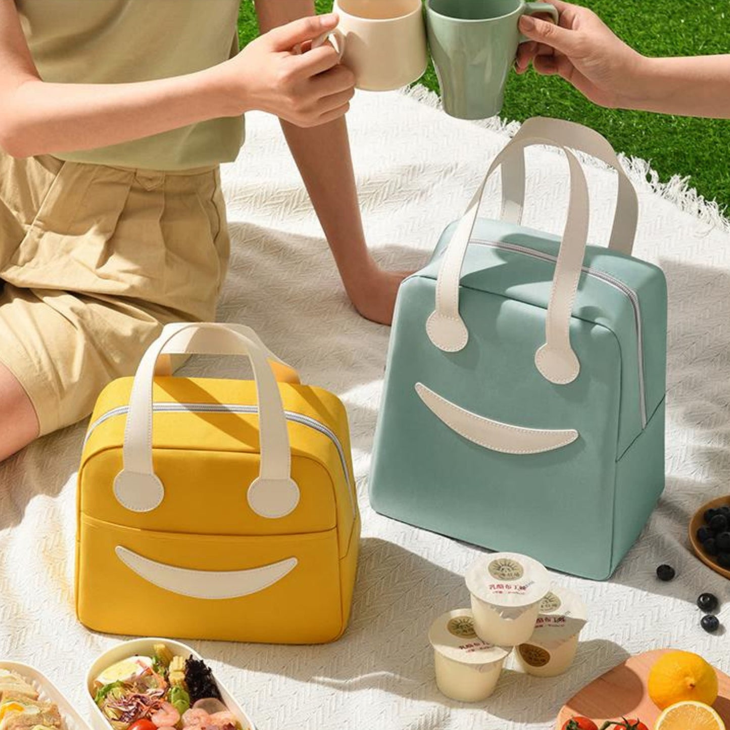 Smiley Face Lunch Bag Set - Model RH248 & RH249