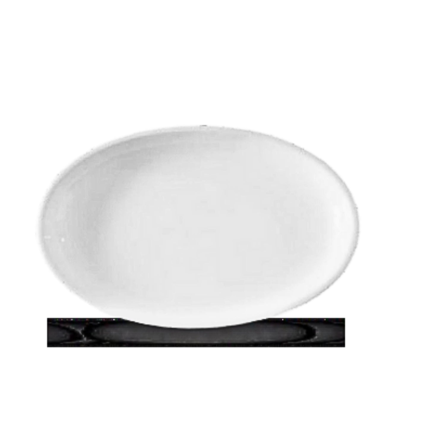 Flat-Edged Oval Ceramic Plate A25180