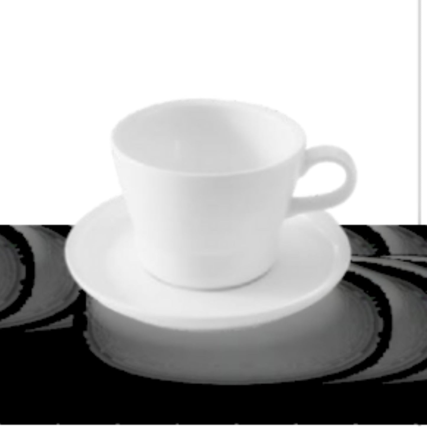 Coffee Cup and Saucer Set with Double-Handled Square Plate – A25182, A25183 & A25185