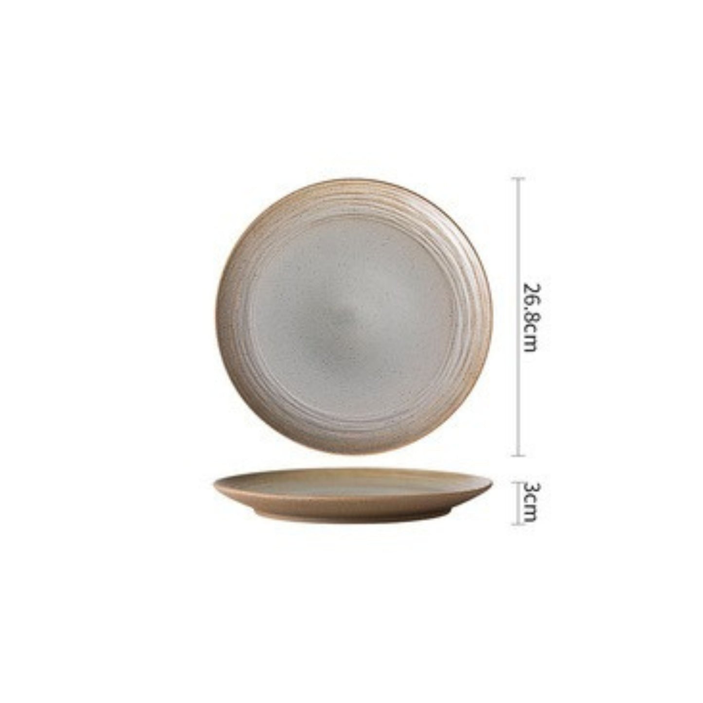 Ocean Series stoneware plate with gentle curves and coastal elegance