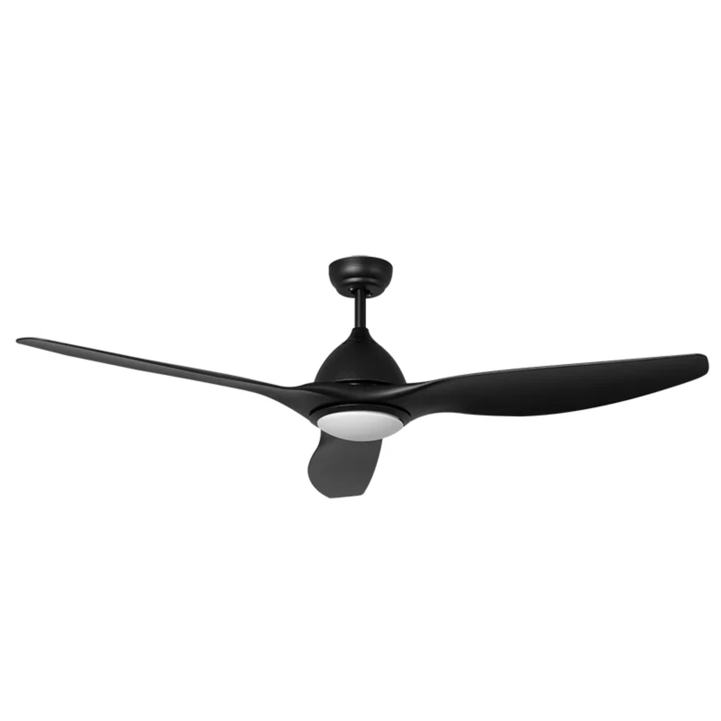 KBS-52153 Black Glass Ceiling Fan with LED Light