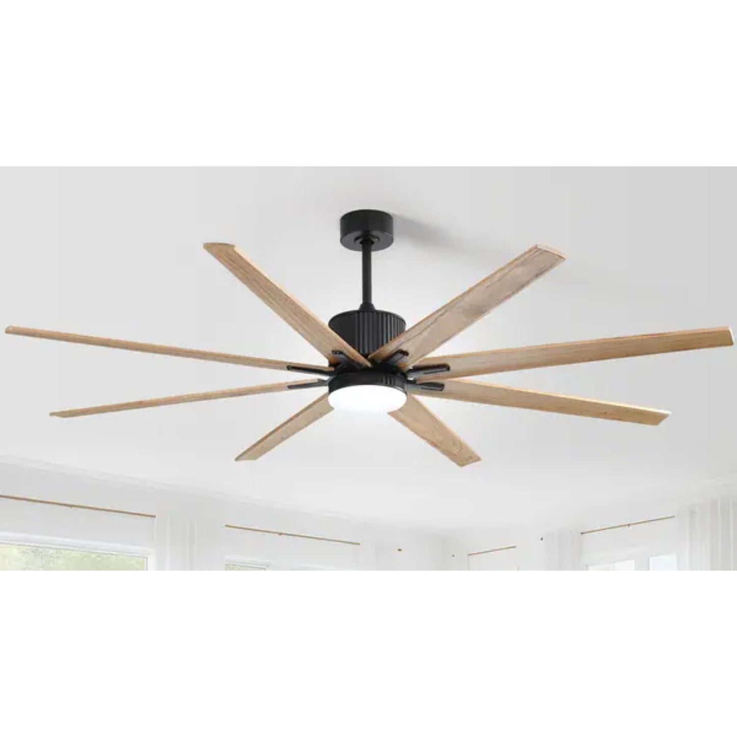 KBS-76K001 76-Inch Oak Blade Ceiling Fan with LED Light