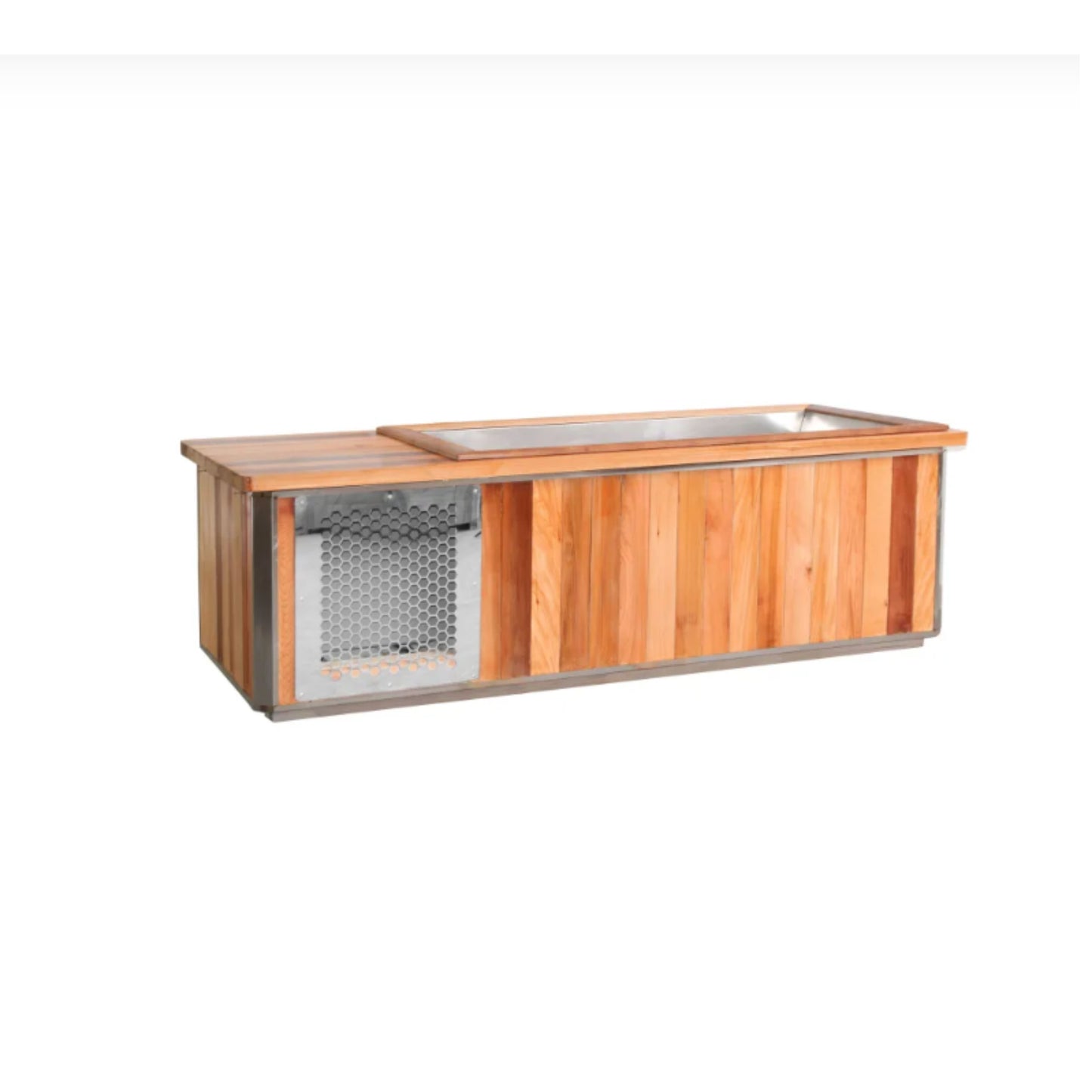 Cold Plunge Tub, Red Cedar & Stainless Steel, 1-2 Person Capacity, Adjustable Temperature 3°C-42°C, 220V, Ozone Filter with WiFi
