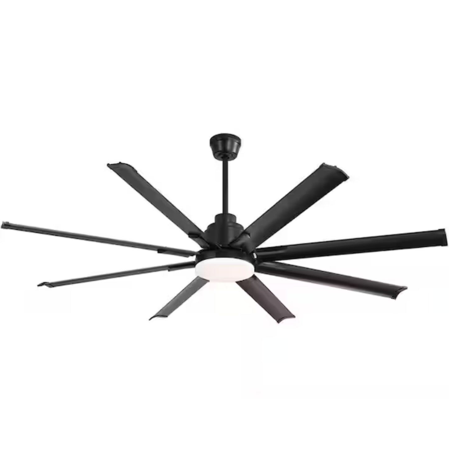 KBS-72K007 Large Matte Black Ceiling Fan with LED Light