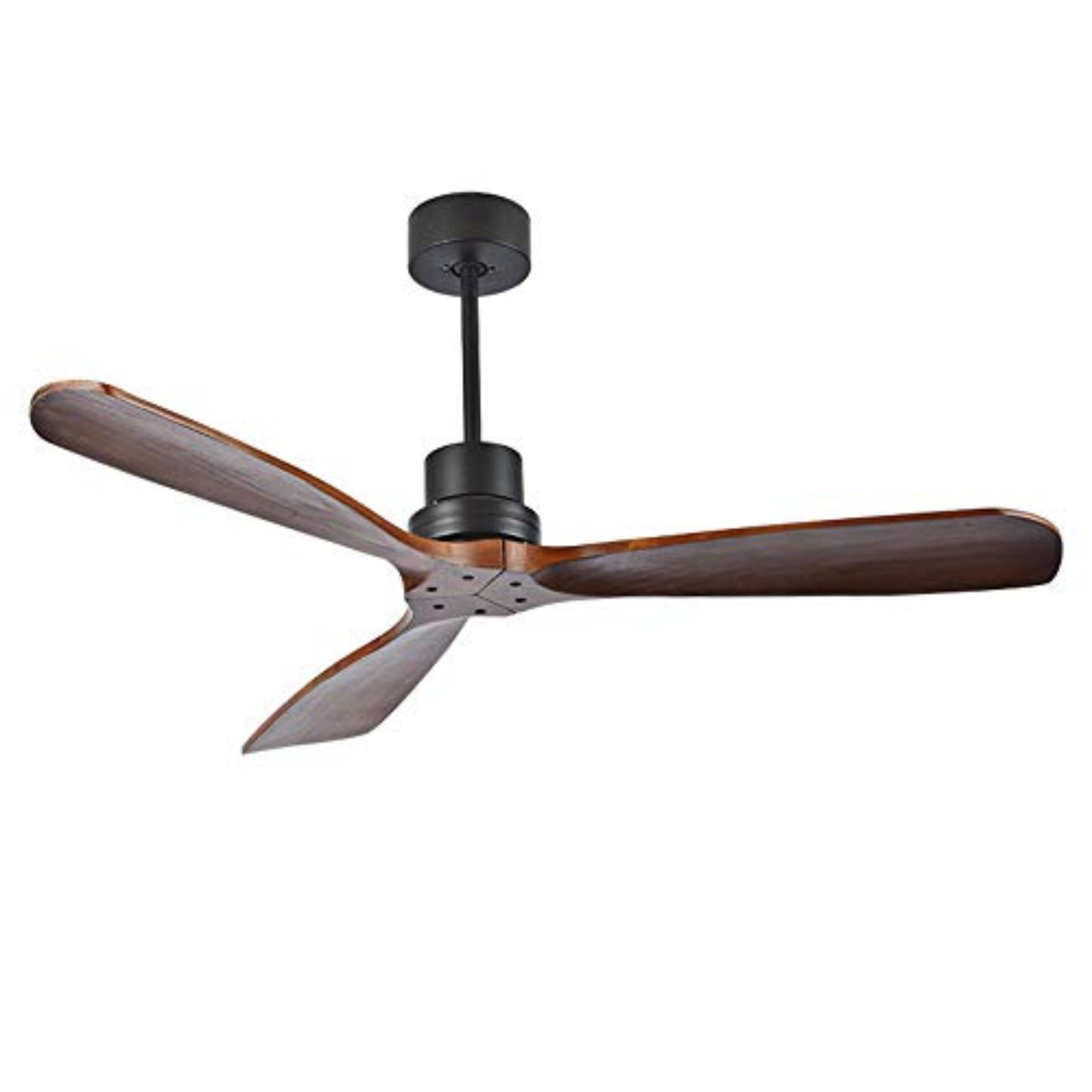 KBS-5247-2 Matte Black Walnut Solid Wood Ceiling Fan