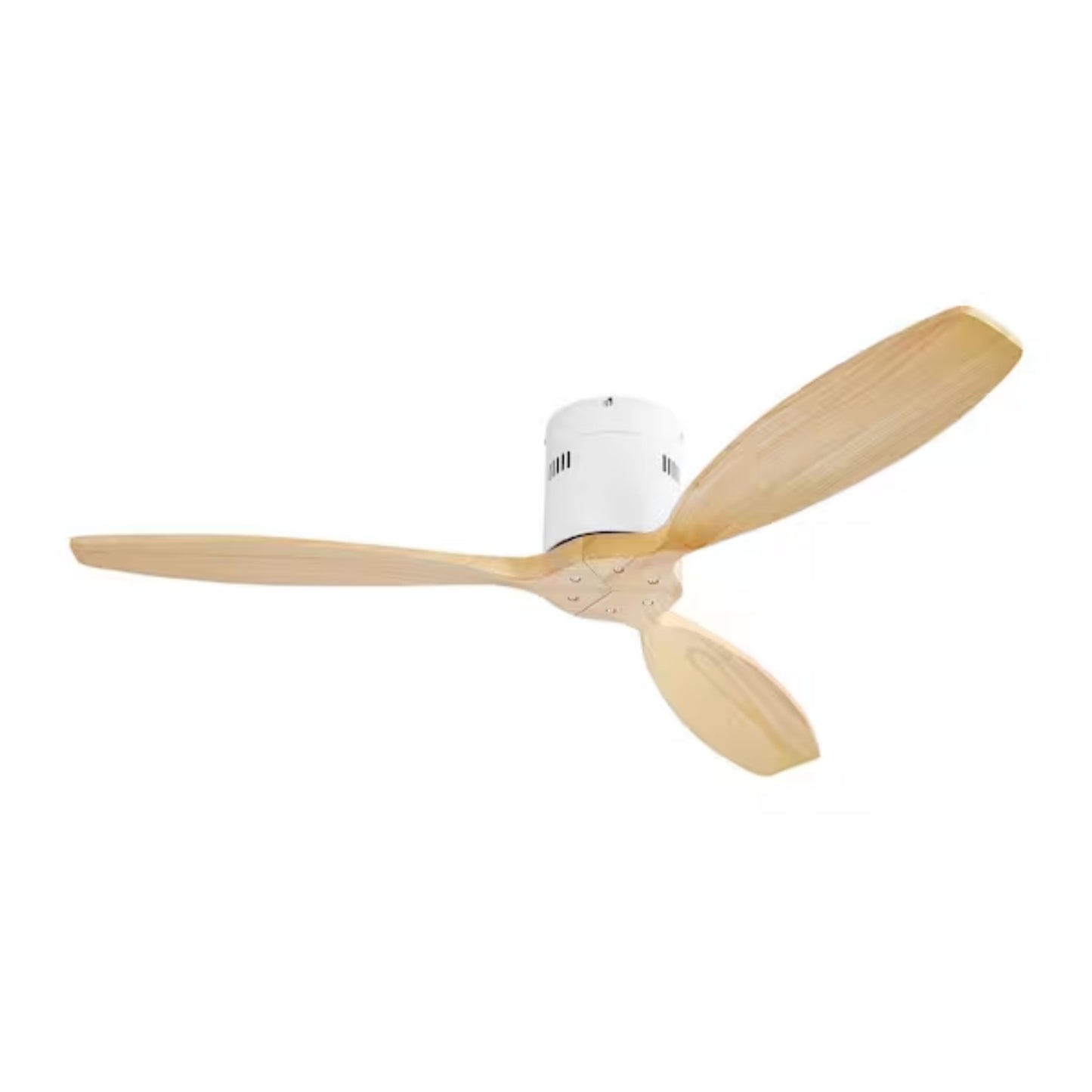 KBS-52K077-2 Matte White Natural Wood Ceiling Fan