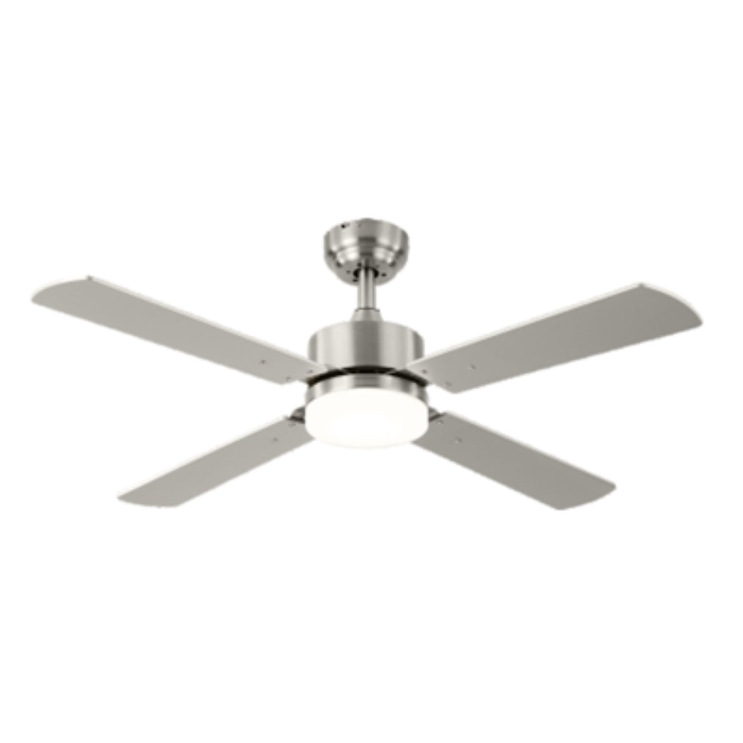 KBS-4251 Brushed Nickel Silver Blade Ceiling Fan with LED Light