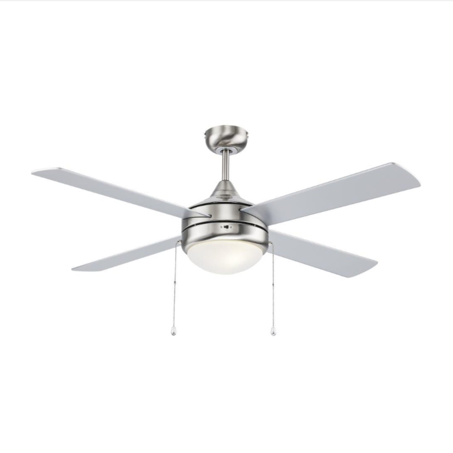 KBS-52K181 Brushed Nickel Ceiling Fan with Silver Plywood Blades