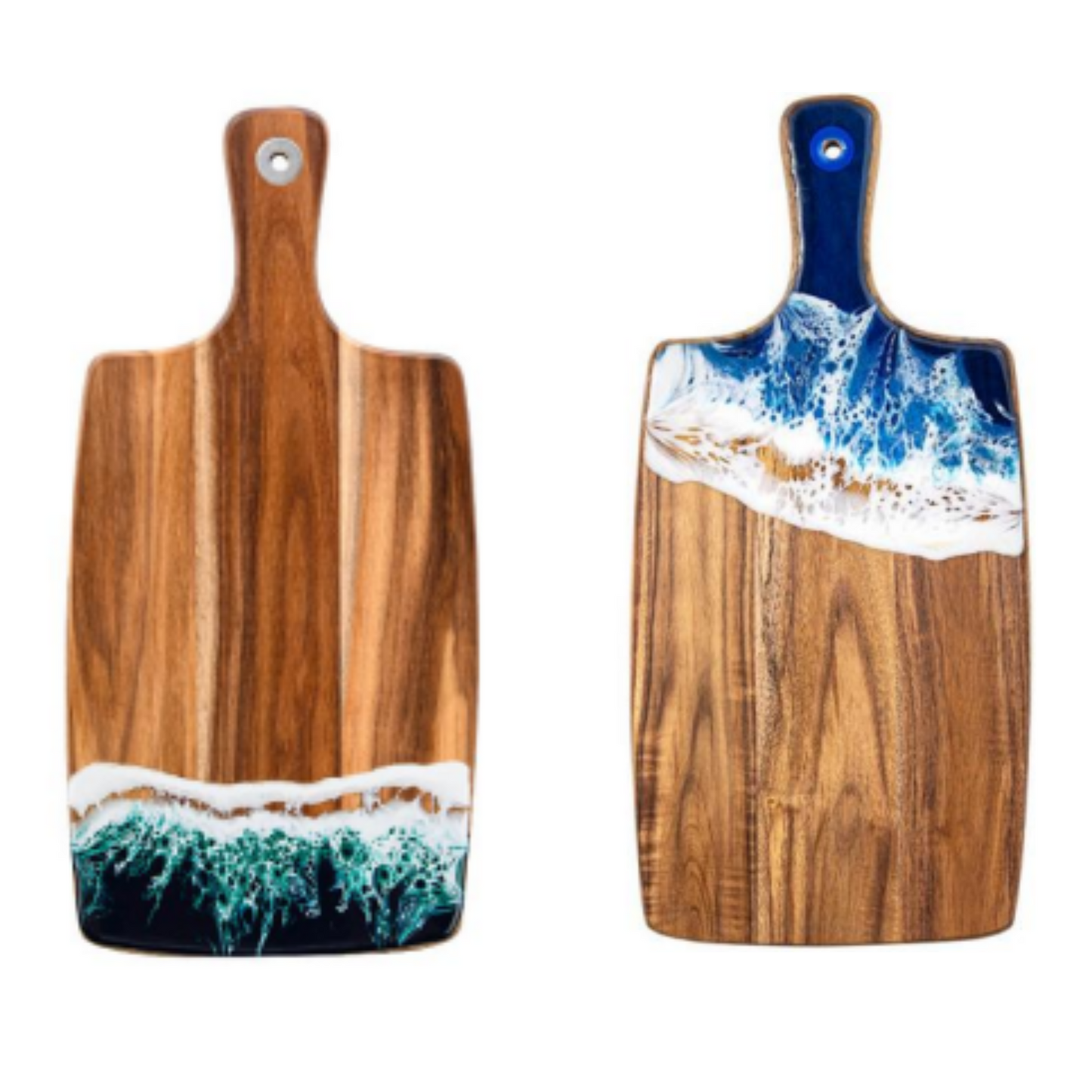 Acacia & Epoxy Resin Cutting Board with Round Hole Handle