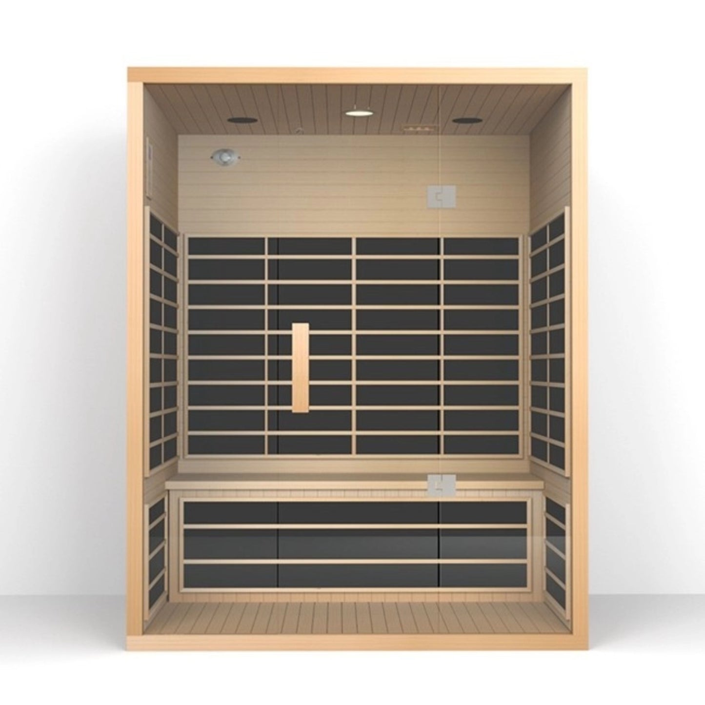 SMT-031PE 3-Person Infrared Sauna with Tempered Glass and Audio System