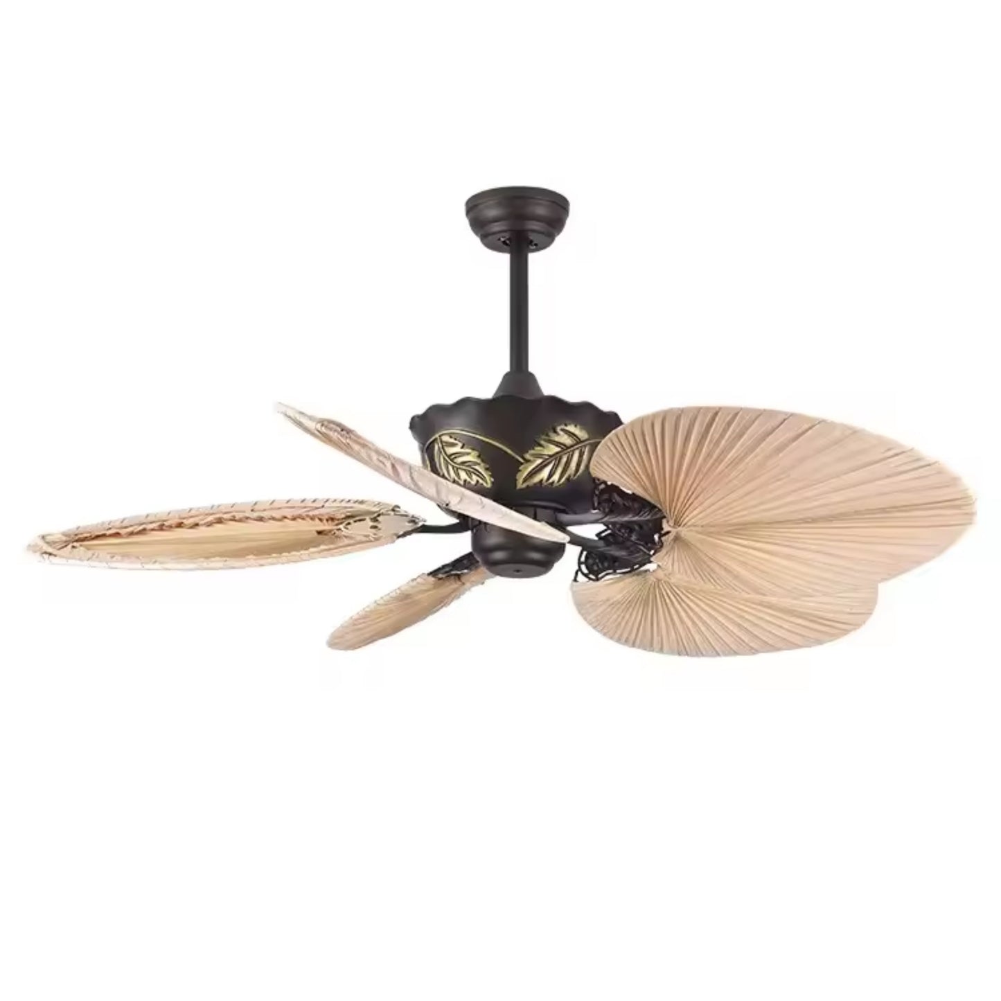 KBS-5264 Coffee Palm Blade Ceiling Fan with LED Light