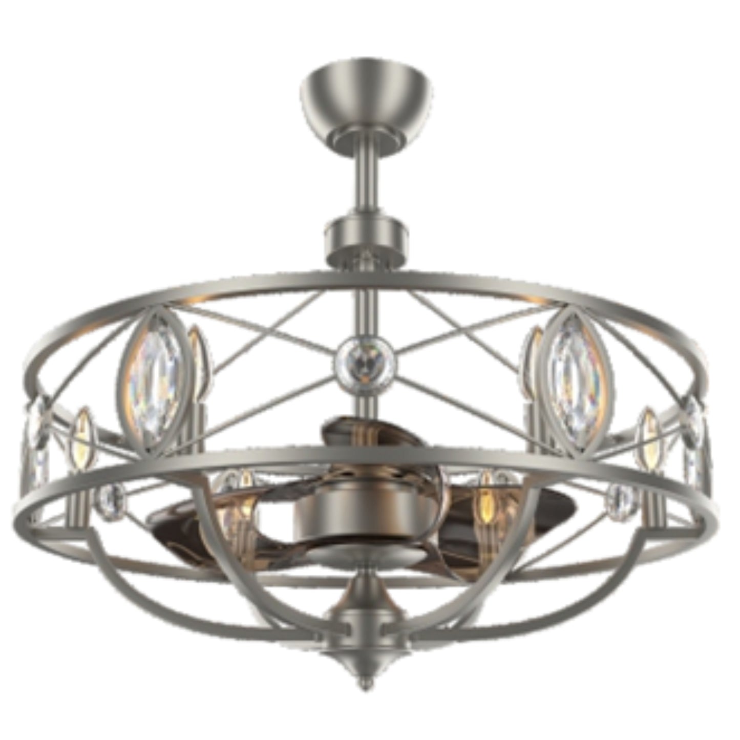 KBS-29K002 Brushed Nickel Ceiling Fan with E14 Lights