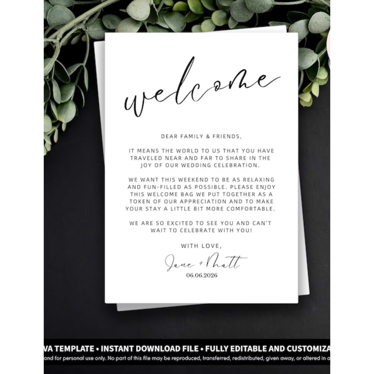 Welcoming Note for Guests