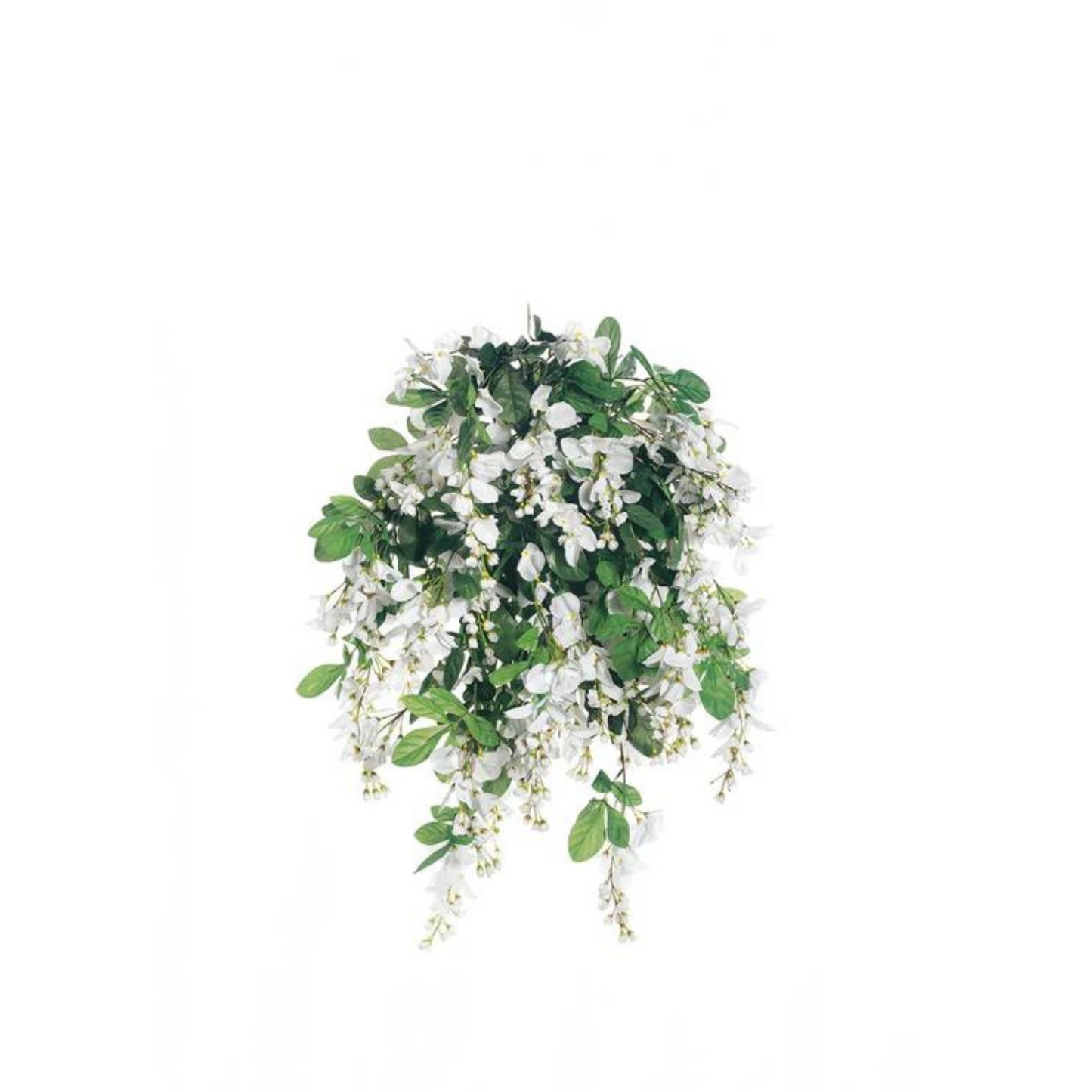 White Artificial Wisteria Hanging Flower Bush - 24.8in