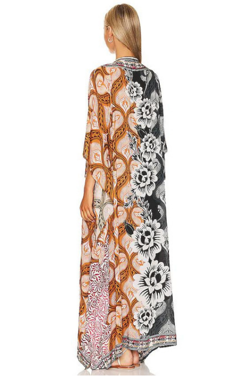 Zanya Bohemian Kimono – Flowy Beach Cover-Up with Ethnic Print