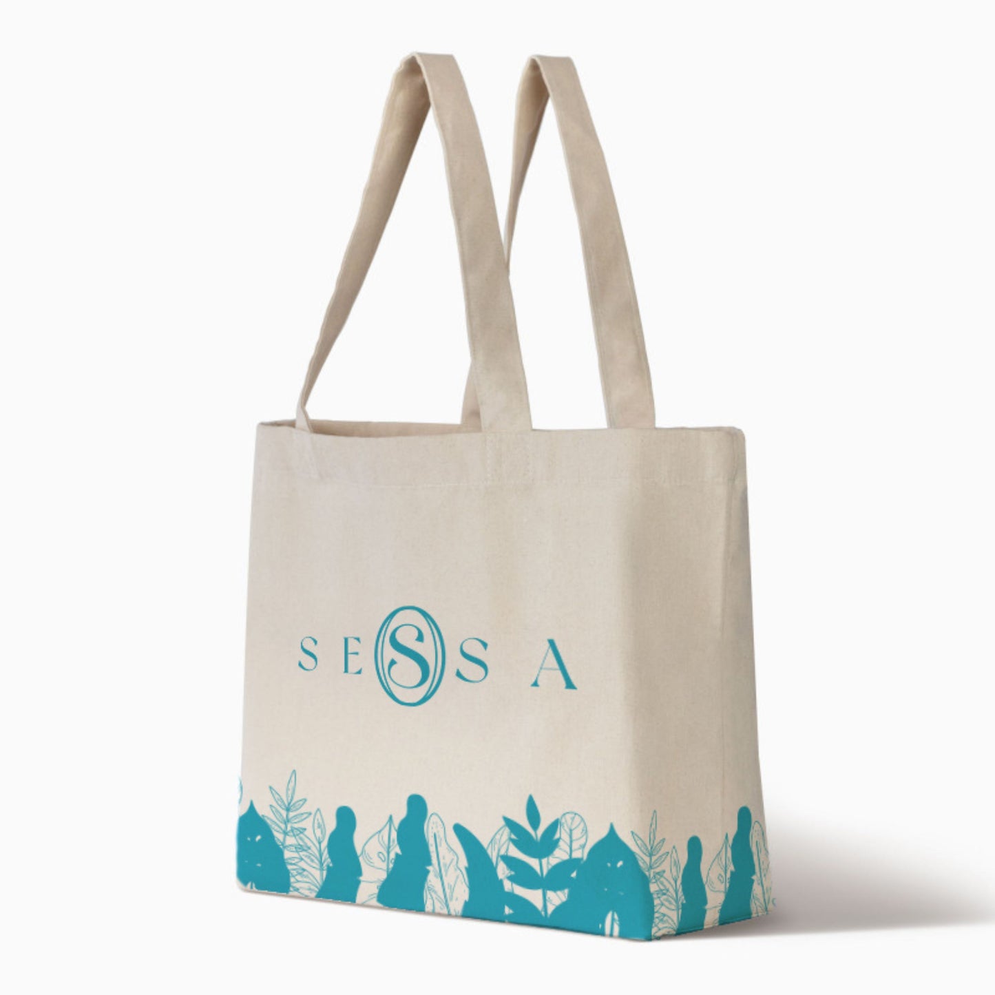 Custom Linen Beach Bag – 14oz Polyester Cotton Tote with Custom Logo