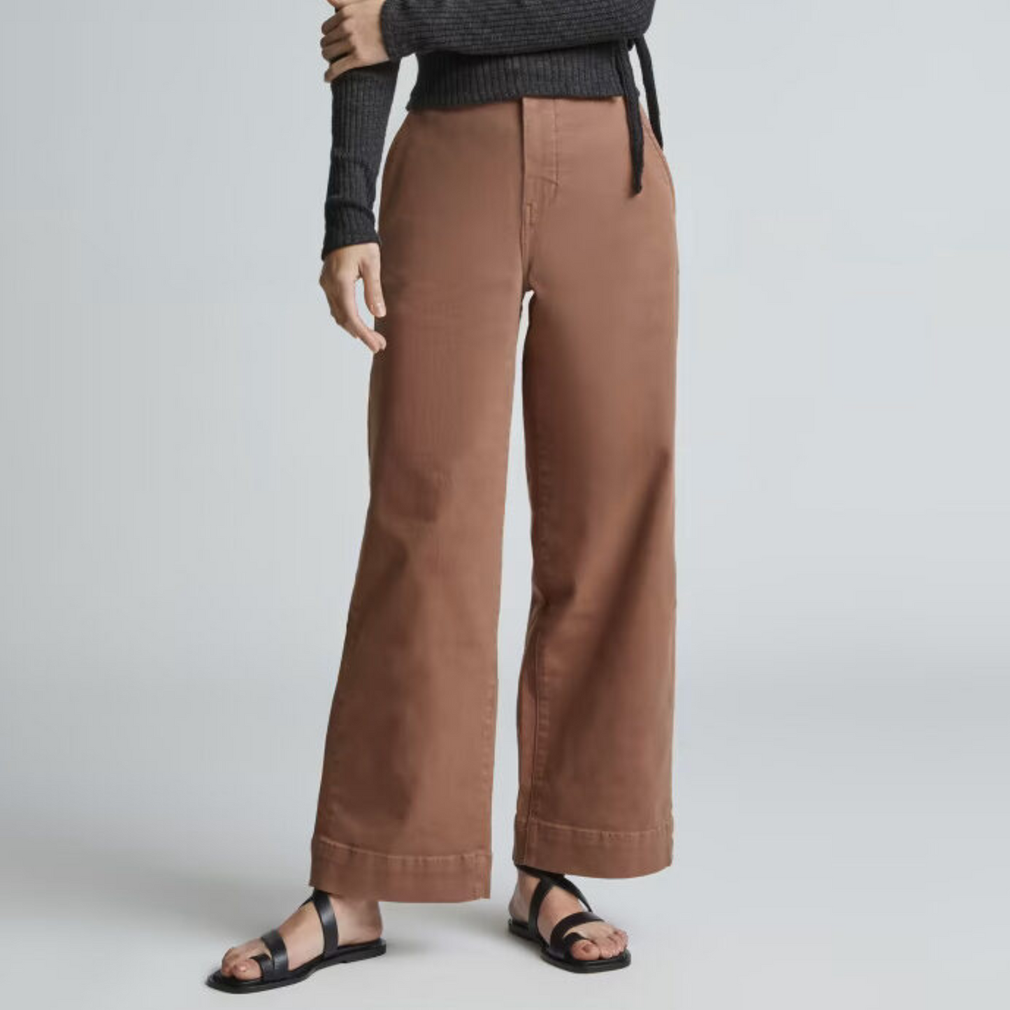 Women's High-Waisted Wide-Leg Chino Pants