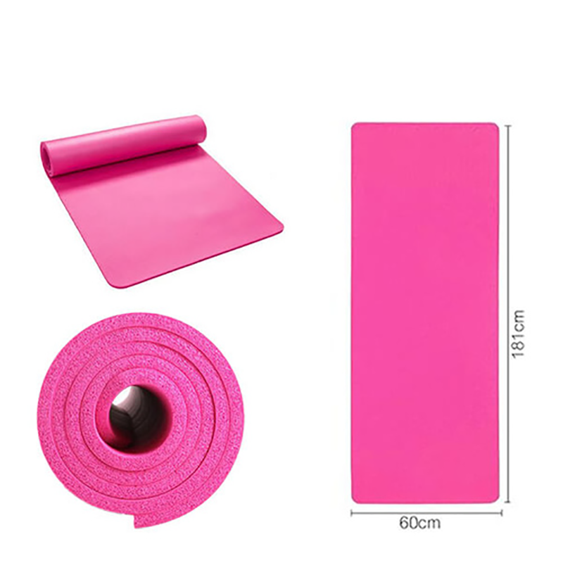 Pink NBR Yoga Mat – Extra Cushioning & Non-Slip Comfort