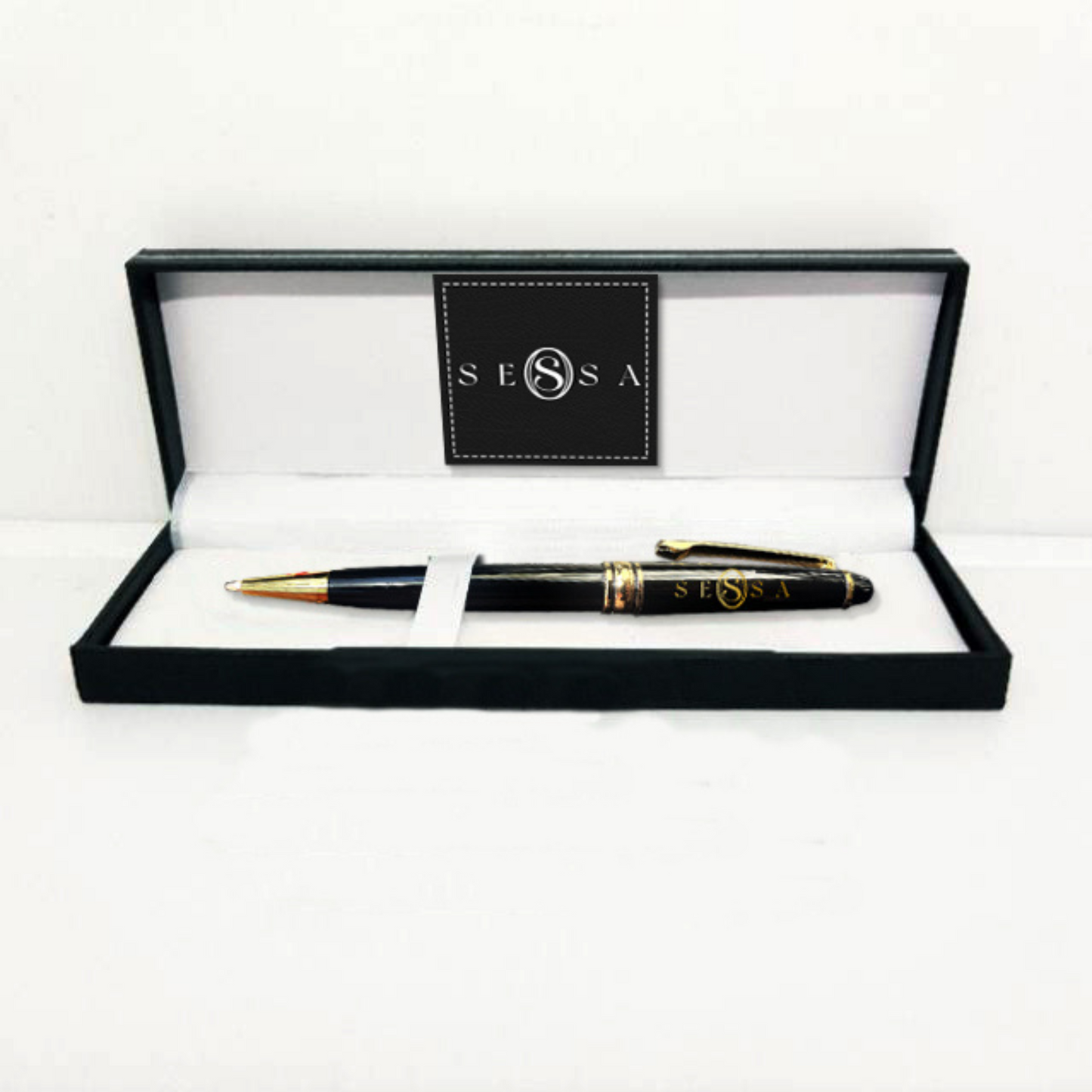 Luxury Black & Gold Ballpoint Pen with Gift Box