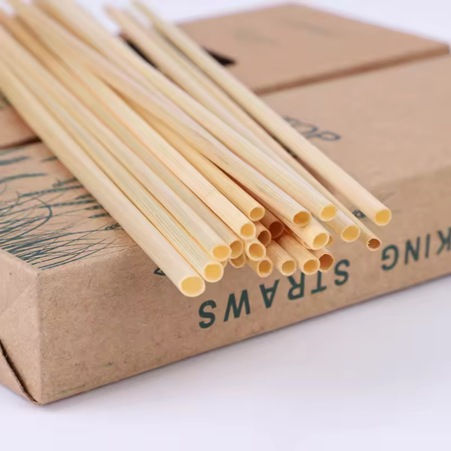 100-Pack Natural Wheat Hay Straws – Biodegradable & Plastic-Free