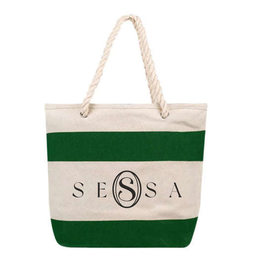 Eco-Friendly Cotton Canvas Cruising Tote Bag with Rope Handles