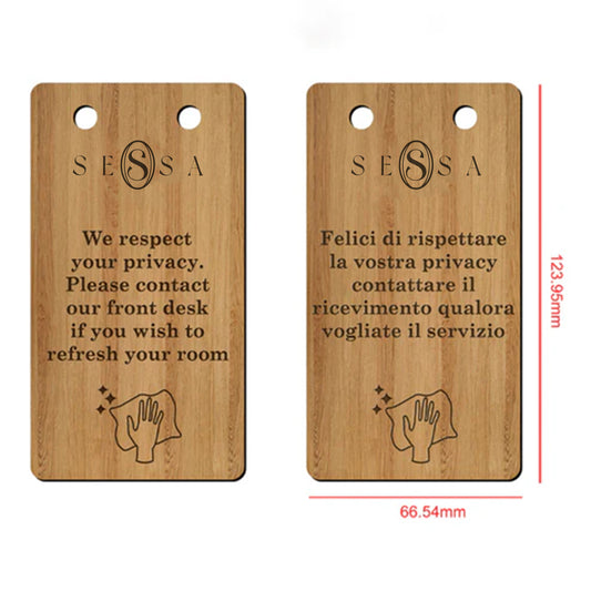 Birch Wood Linen Sign Change – Elegant & Durable Room Signage