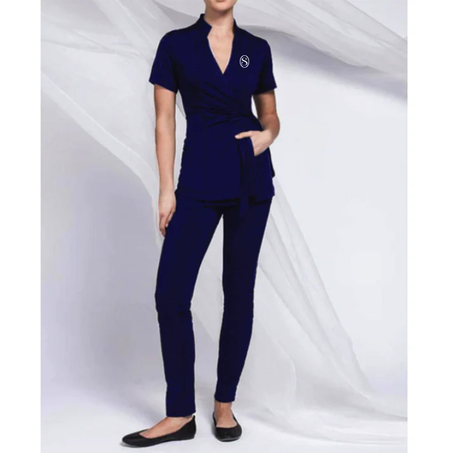 Women's Navy Blue Andiamo Wrap Dress