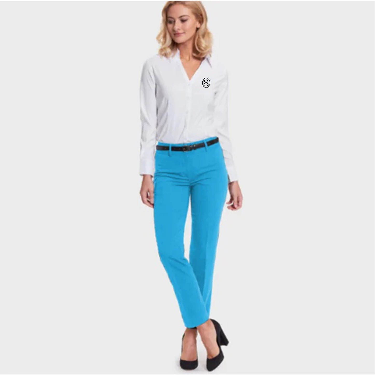 Long-Sleeve Shirt & Pants Set – Professional Work Uniform
