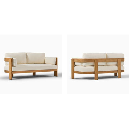 Teak Wood Lounge Chair with Cushions – 193x85x86cm