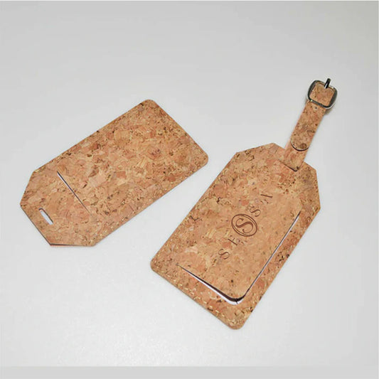 Eco-Friendly Cork Luggage Tag – Lightweight Travel ID Tag with Natural Look