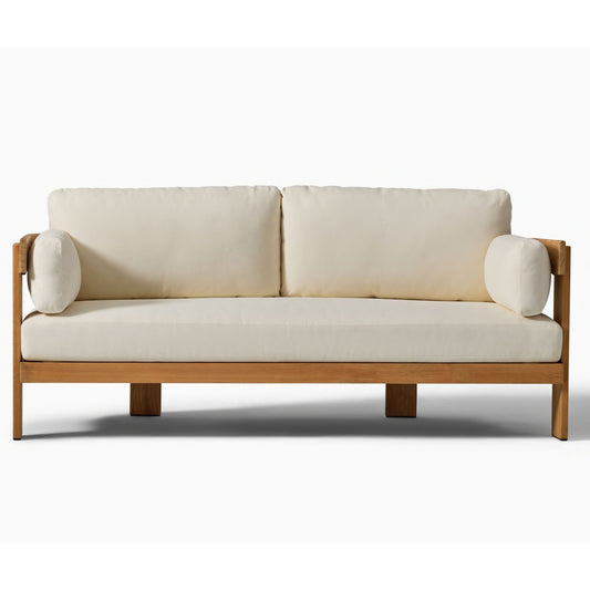 Teak Wood Lounge Chair with Cushions – 193x85x86cm