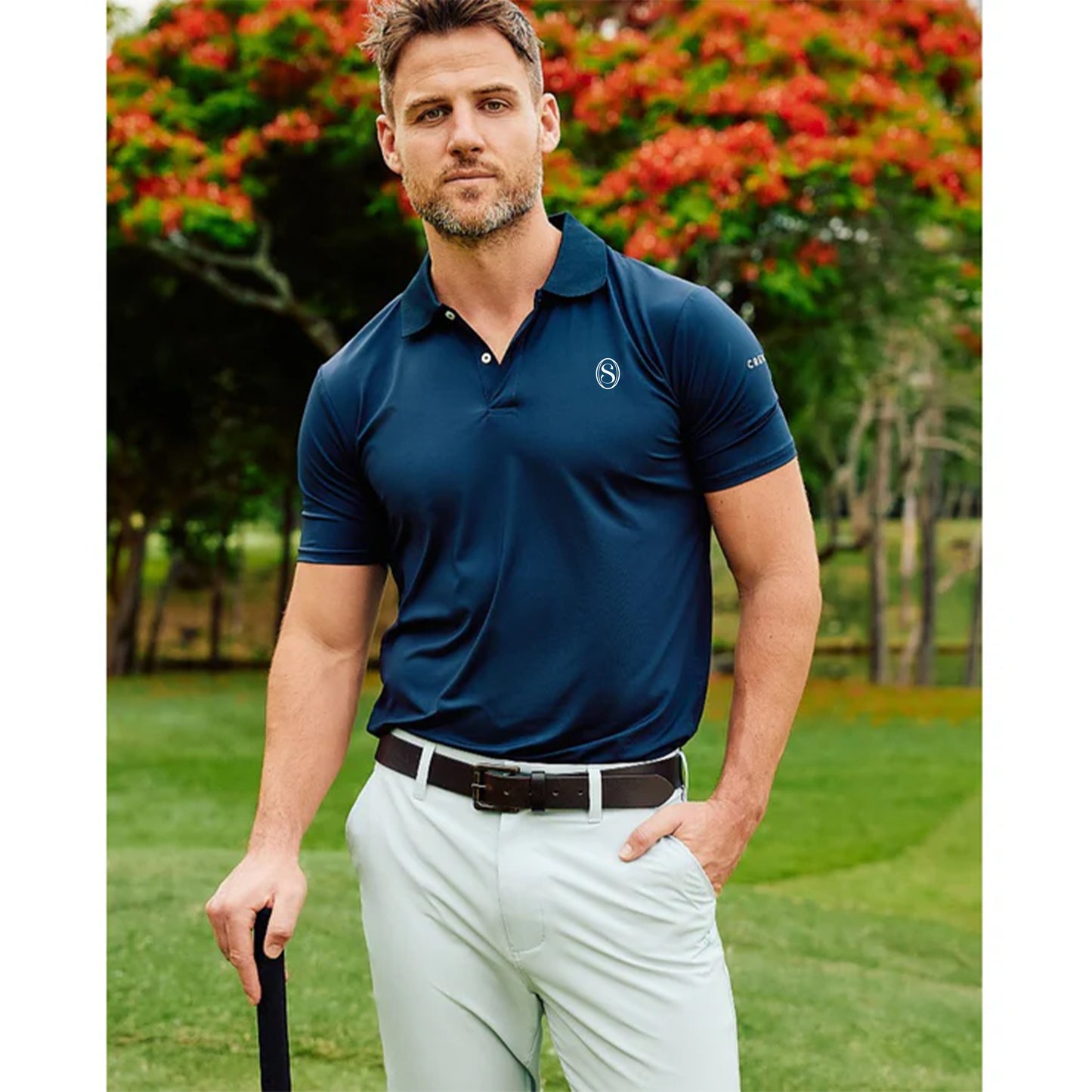 Customizable Moisture-Wicking Golf Polo Shirt