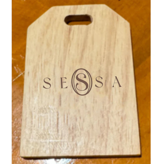 Eco-Friendly Bamboo Luggage Tag with Custom Engraving