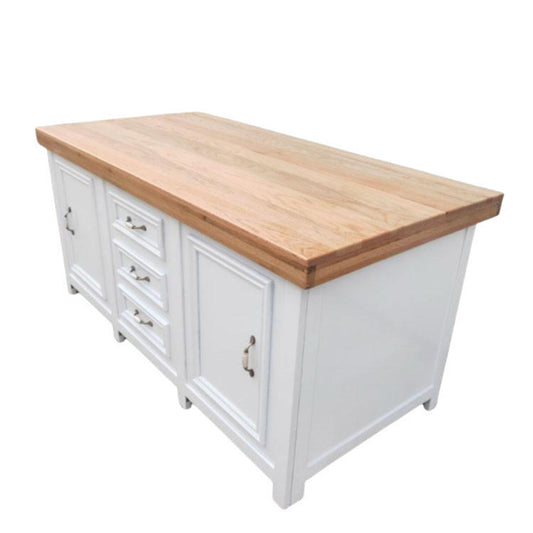 Wooden Sideboard with Marble Top – 183x91x88cm