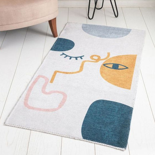 Poly Cotton Indoor Rug – Soft & Stylish Floor Mat in Assorted Colors