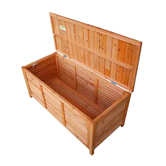 Wooden Pool Towel Storage Box – Solid Wood Outdoor Organizer