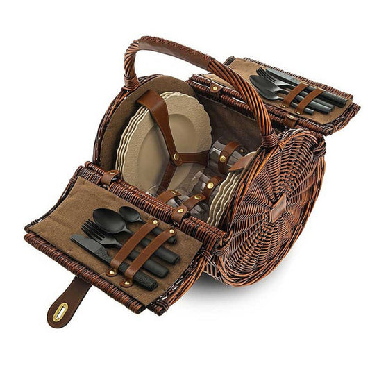 Handwoven Full Willow Picnic Basket – Durable & Elegant