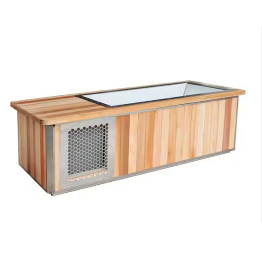 Cold Plunge Tub, Red Cedar & Stainless Steel, 1-Person Capacity, Adjustable Temperature 3°C-42°C, 220V