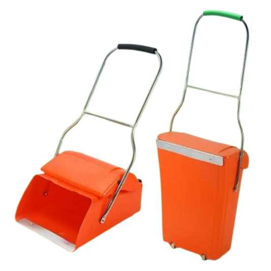 Heavy-Duty Industrial Dust Pan with Rolling Tyre – Stainless Steel & PP