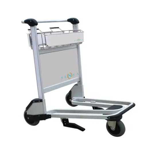 Heavy-Duty Airport Baggage Cart – 250kg Load Capacity with Aluminum Frame